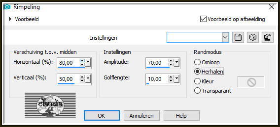 Effecten - Vervormingseffecten - Rimpeling