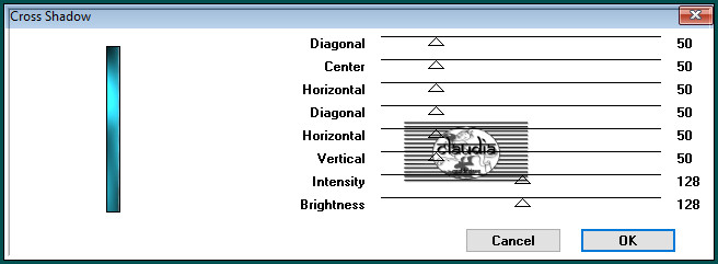 Effecten - Insteekfilters - Graphics Plus - Cross Shadow