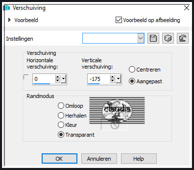 Effecten - Afbeeldingseffecten - Verschuiving :