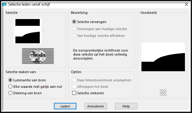 Selecties - Selectie laden/opslaan - Selectie laden vanaf schijf : selDouceur1