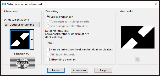 Selecties - Selectie laden/opslaan - Selectie laden uit alfakanaal : Sélection #2