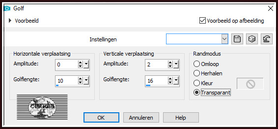 Effecten - Vervormingseffecten - Golf