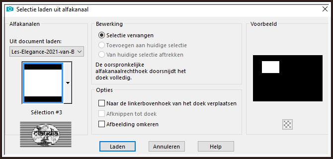 Selecties - Selectie laden/opslaan - Selectie laden uit alfakanaal : Sélection #3