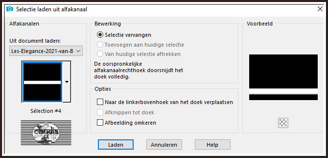 Selecties - Selectie laden/opslaan - Selectie laden uit alfakanaal : Sélection #4