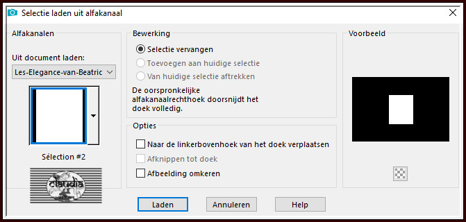 Selecties - Selectie laden/opslaan - Selectie laden uit alfakanaal : Selection #2