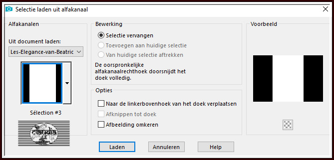 Selecties - Selectie laden/opslaan - Selectie laden uit alfakanaal : Selection #3