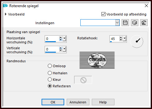 Effecten - Reflectie-effecten - Roterende spiegel