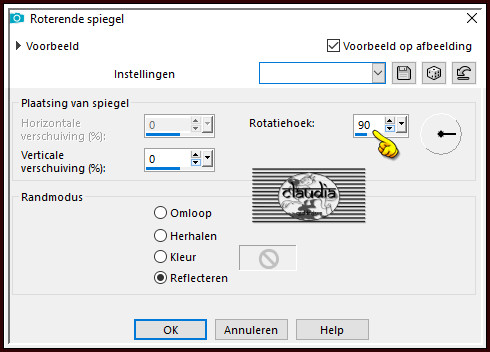 Effecten - Reflectie-effecten - Roterende spiegel