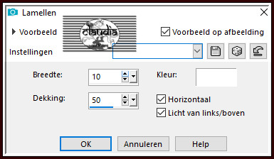 Effecten - Textuureffecten - Lamellen