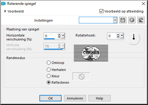 Effecten - Reflectie-effecten - Roterende spiegel