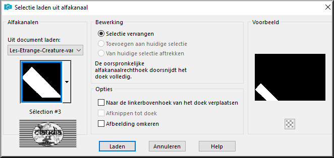 Selecties - Selectie laden/opslaan - Selectie laden uit alfakanaal : Sélection #3