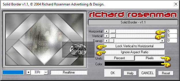 Effecten - Insteekfilters - Richard Rosenman - Solid Border