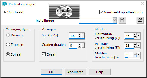 Aanpassen - Vervagen - Radiaal vervagen