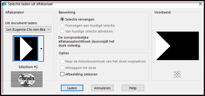 Selecties - Selectie laden/opslaan - Selectie laden uit alfkanaal : Sélection #2