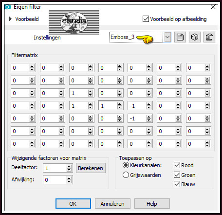Effecten - Eigen filter - Emboss_3 :
