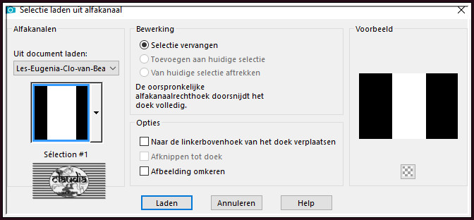 Selecties - Selectie laden/opslaan - Selectie laden uit alfkanaal : Sélection #1