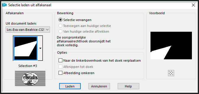 Selecties - Selectie laden/opslaan - Selectie laden uit alfakanaal : Sélection #3