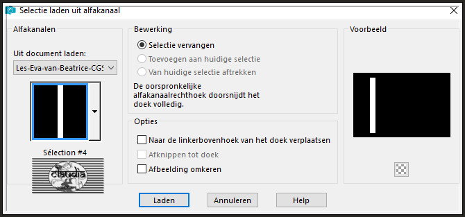 Selecties - Selectie laden/opslaan - Selectie laden uit alfakanaal : Sélection #4