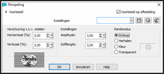 Effecten - Vervormingseffecten - Rimpeling