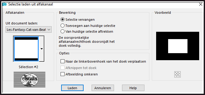 Selecties - Selectie laden/opslaan - Selectie laden uit alfkanaal : Sélection #2