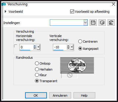 Effecten - Afbeeldingseffecten - Verschuiving :