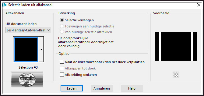 Selecties - Selectie laden/opslaan - Selectie laden uit alfkanaal : Sélection #3