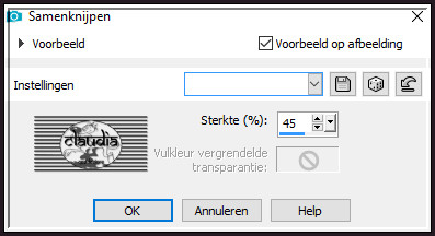 Effecten - Vervormingseffecten - Samenknijpen : (in de oudere PSP versies heet dit "Knijpen")