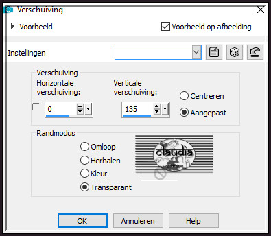 Effecten - Afbeeldingseffecten - Verschuiving :