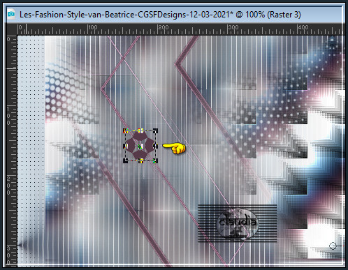 Of plaats het verkleinde element zoals op het voorbeeld