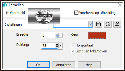 Effecten - Textuureffecten - Lamellen