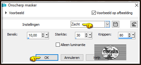Aanpassen - Scherpte - Onscherp masker