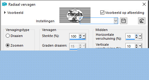 Aanpassen - Vervagen - Radiaal vervagen