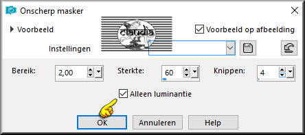 Aanpassen - Scherpte - Onscherp masker
