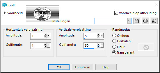 Effecten - Vervormingseffecten - Golf