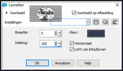 Effecten - Textuureffecten - Lamellen 