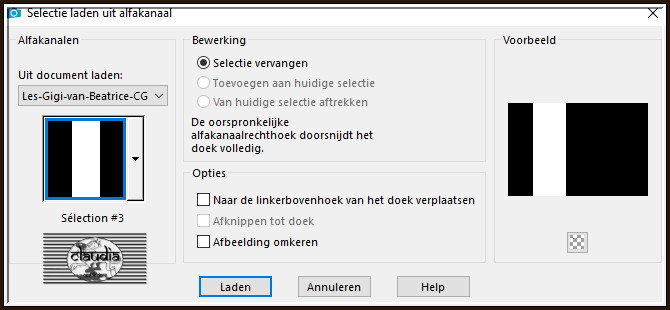 Selecties - Selectie laden/opslaan - Selectie laden uit alfakanaal : Sélection #3