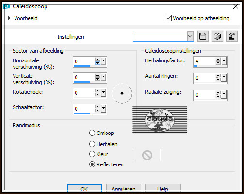 Effecten - Reflectie-effecten - Caleidoscoop