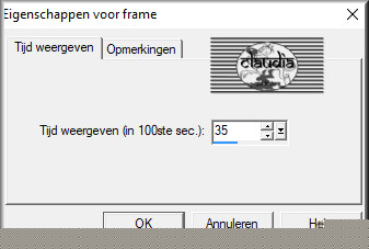 Animatie - Eigenschappen voor frame 