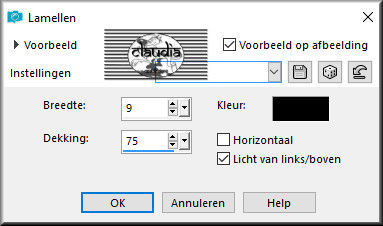 Effecten - Textuureffecten - Lamellen