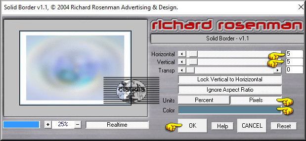 Effecten - Insteekfilters - Richard Rosenman - Solid Border