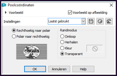 Effecten - Vervormingseffecten - Poolcoördinaten