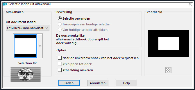 Selecties - Selectie laden/opslaan - Selectie laden uit alfkanaal : Sélection #2