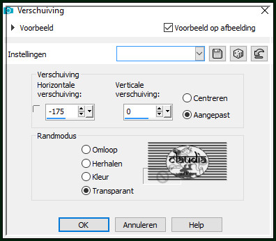 Effecten - Afbeeldingseffecten - Verschuiving :