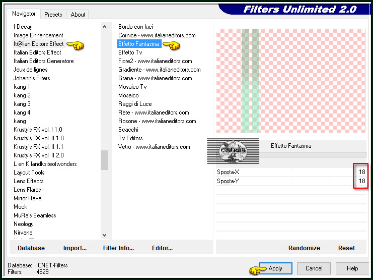 Effecten - Insteekfilters - <I.C.NET Software> - Filters Unlimited 2.0 - It@lian Editors Effect - Effetto Fantasma :