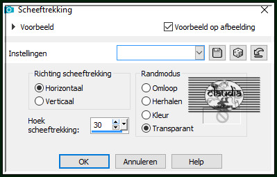 Effecten - Geometrische effecten - Scheeftrekking :