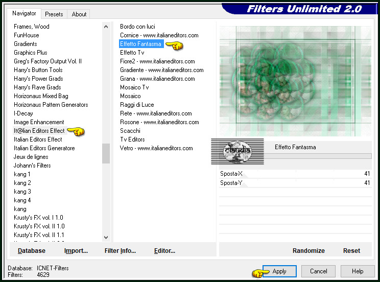 Effecten - Insteekfilters - <I.C.NET Software> - Filters Unlimited 2.0 - It@lian Editors Effect - Effetto Fantasma :