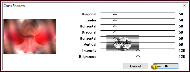 Effecten - Insteekfilters - Graphics Plus - Cross Shadow