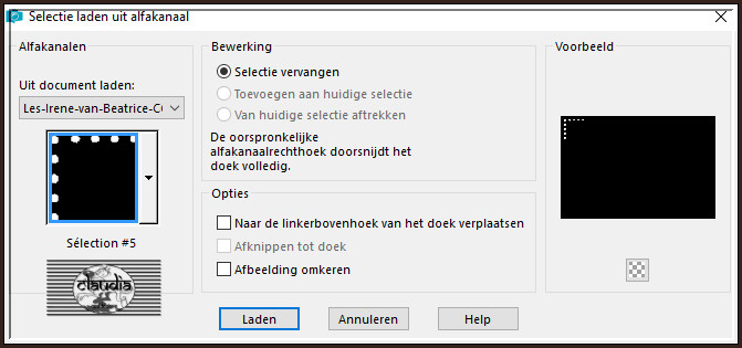 Selecties - Selectie laden/opslaan - Selectie laden uit alfkanaal : Sélection #5