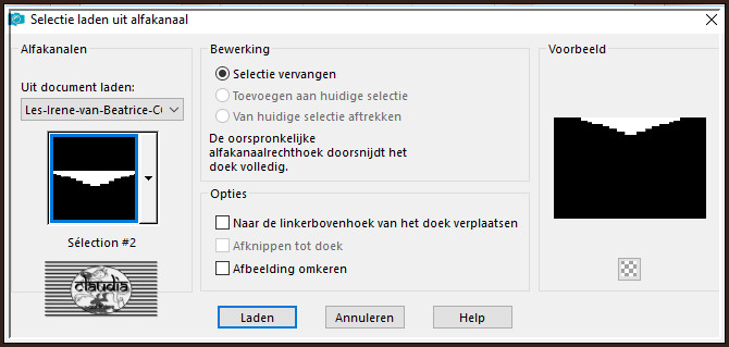 Selecties - Selectie laden/opslaan - Selectie laden uit alfkanaal : Sélection #2