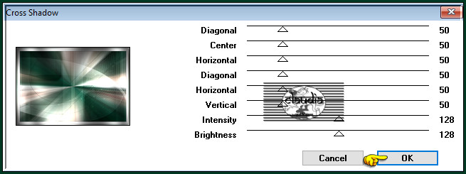 Effecten - Insteekfilters - Graphics Plus - Cross Shadow